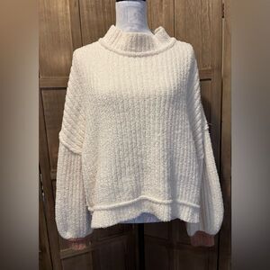 Women’s POL Cream and Tan Chunky sweater.